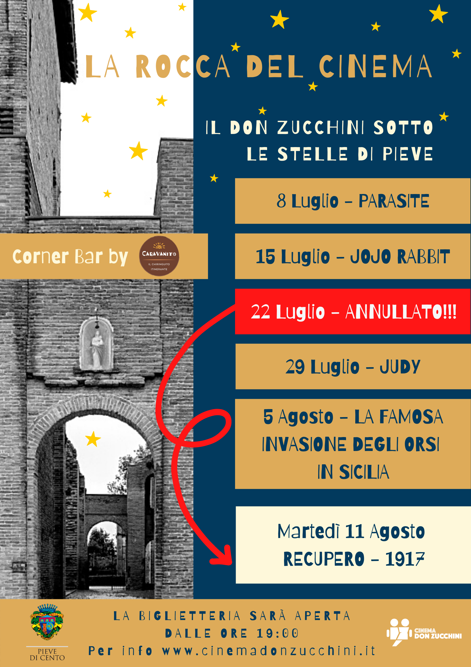 la rocca del cinema il don zucchini sotto le stelle di pieve